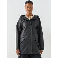 Vero Moda Malou Coated Rain Jacket - Black