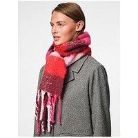 Pieces Bea Narrow Long Scarf - Pink/Red