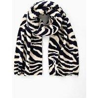 Pieces Zebra Print Long Scarf - Multi