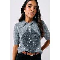 Vero Moda Vmbliss Polo Neck Pullover - Grey