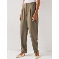 Aware Sira High Waist Tailored Trouser - Green