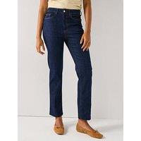 Aware Alica High Rise Straight Leg Denim Jean - Blue