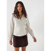 Vero Moda Lova Long Sleeve Wrap Top - Red