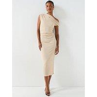 Vero Moda One Shoulder Midi Dress - Cream