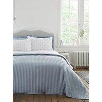 Bianca Quilted Lines Bedspread- 220X230Cm Blue
