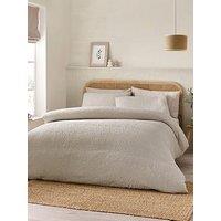 Catherine Lansfield Crinkle Texture Duvet Set- King