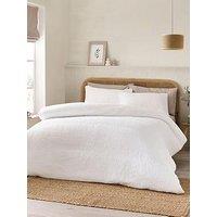 Catherine Lansfield Crinkle Texture Duvet Set