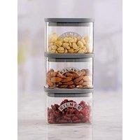 Kilner Fresh Storage Set Of 4 Square Jars 0.5L
