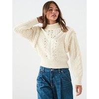 Boss Fasta Knit Jumper - White