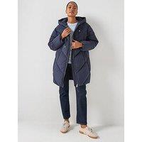 Boss Piapolly Long Puffer Coat - Dark Blue