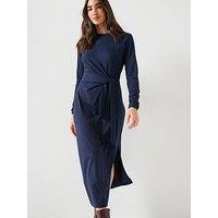 Boss Long Sleeve Midi Dress - Dark Blue