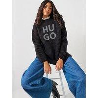 Hugo Oversized Knitted Jumper - Black