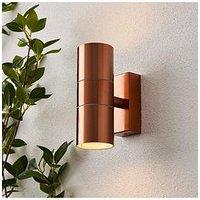 Leto Ip65 2Lt Gu10 Wall Light Copper