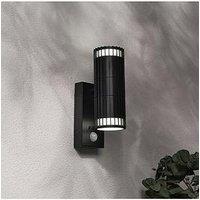 Muto 2 Light Gu10 Up & Down Wl W Pir Ip65 Black