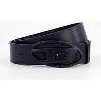 Diesel D Oval Leather Belt - Black