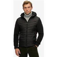 Superdry Hood Storm Fleece Hybrid Jacket - Black