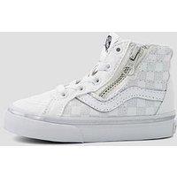 Vans Toddler Boys Sk8-Hi Reissue Side Zip Shoes - Metallic Checkerboard Silver