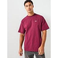 Vans Mens Left Chest Oversized Short Sleeve T-Shirt - Burgundy Red