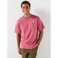 Vans Mens Left Chest Oversized Short Sleeve T-Shirt - Red