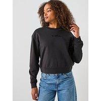 Vans Womens Essential French Terry Relaxed Crew - Black