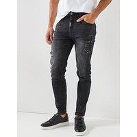 Alessandro Zavetti Apollo 005 Slim Fit Jeans - Black