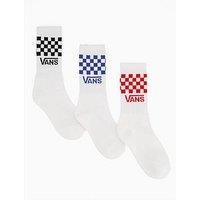 Vans Junior Classic Check Crew Socks - White