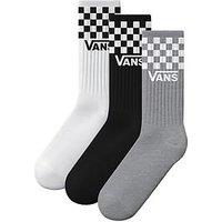 Vans Unisex Classic Half Check Socks - Black/White/Grey