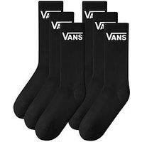Vans Unisex Classic Crew Socks 3 Pack - Black