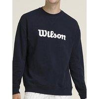 Wilson Mens Tennis Parkside Crew Neck Sweatshirt - Navy