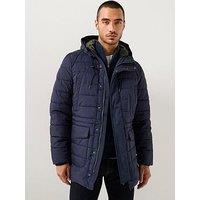 Hackett Heritage Puffer Jacket - Navy