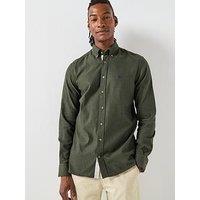 Hackett Flannel Trim Long Sleeve Shirt - Green