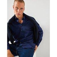 Hackett Garment Dye Oxford Shirt - Navy