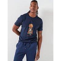 Hackett Heritage Harry Dog Graphic T-Shirt - Navy