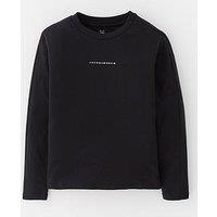 Jack & Jones Junior Boys Back Print Long Sleeve T-Shirt - Black