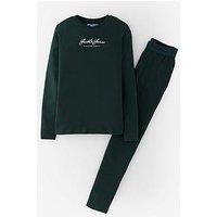 Jack & Jones Junior Boys Clyde Long Sleeve Pyjamas - Green