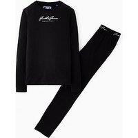 Jack & Jones Junior Boys Clyde Long Sleeve Pyjamas - Black