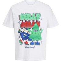 Jack & Jones Junior Boys Christmas Cartoon Short Sleeve T-Shirt - White