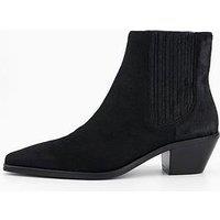Boss Niara Textured Heeled Boot - Black