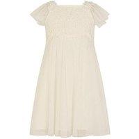Monsoon Baby Girls Starla Lace Tulle Dress - Ivory