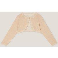 Monsoon Girls Bow Button Maeve Cardigan - Gold