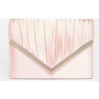 Quiz Pink Pleated Clutch Bag