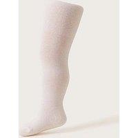 Monsoon Baby Girls Frosted Cotton Tights - Light Cream