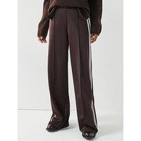 V By Very Wide Leg High Waisted Jogger - Brown