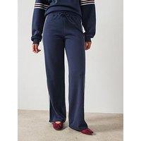 V By Very Wide Leg Side Stripe Joggers Co-Ord - Navy