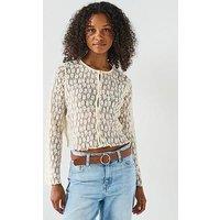 V By Very Button Up Lace Top - Cream