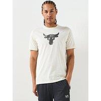 Under Armour Mens Training Project Rock Brahma Bull T-Shirt - Cream
