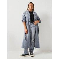 Wrangler Denim Trench Coat - Haute Haze - Blue