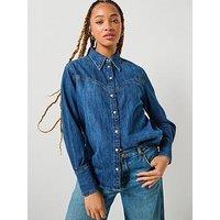 Wrangler Yoke Denim Shirt - Sparkle - Blue