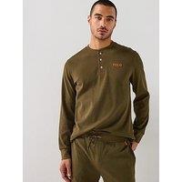 Polo Ralph Lauren Loungewear Henley Long Sleeve T-Shirt - Green