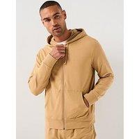 Polo Ralph Lauren Liquid Cotton Tonal Logo Loungewear Hoodie - Beige